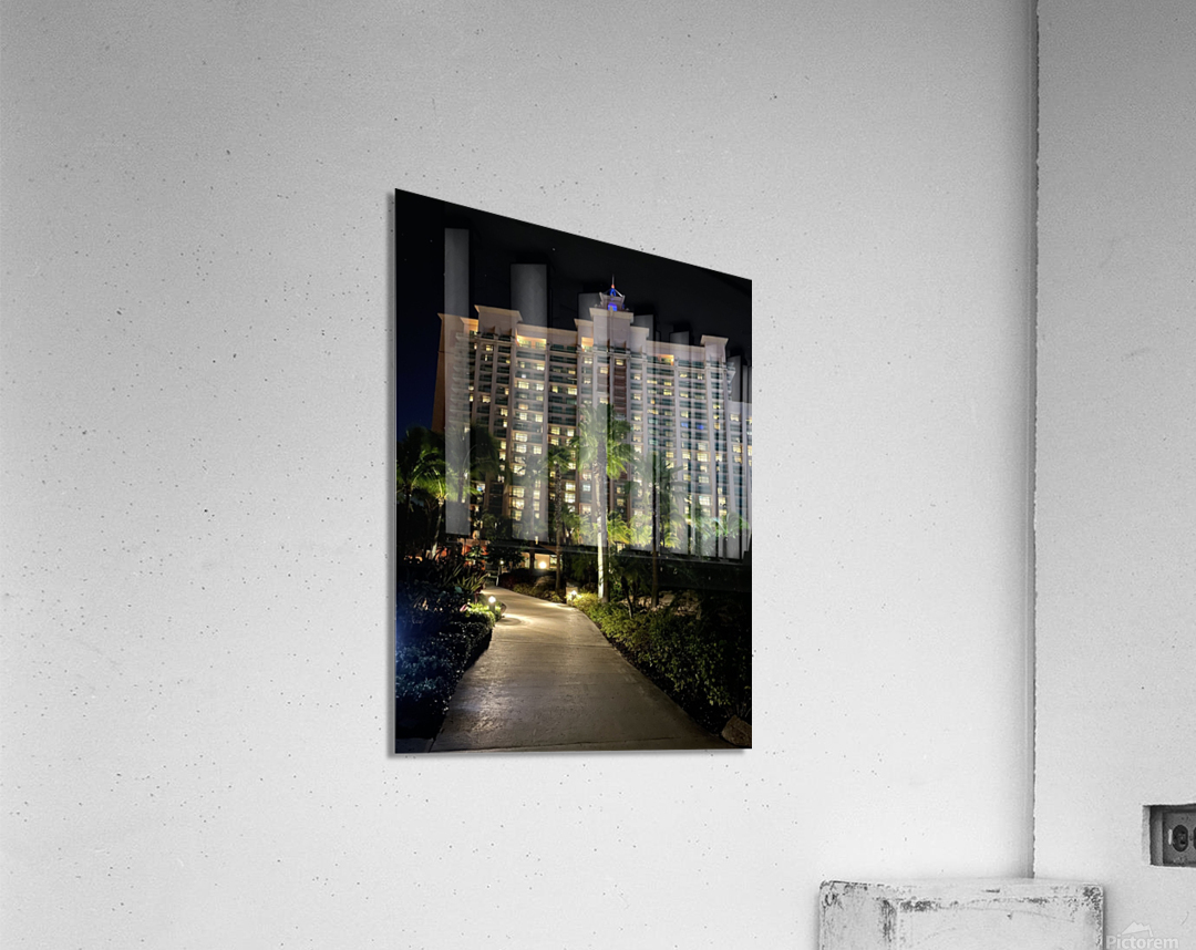 Bahamas Resort at Night Acrylic Print