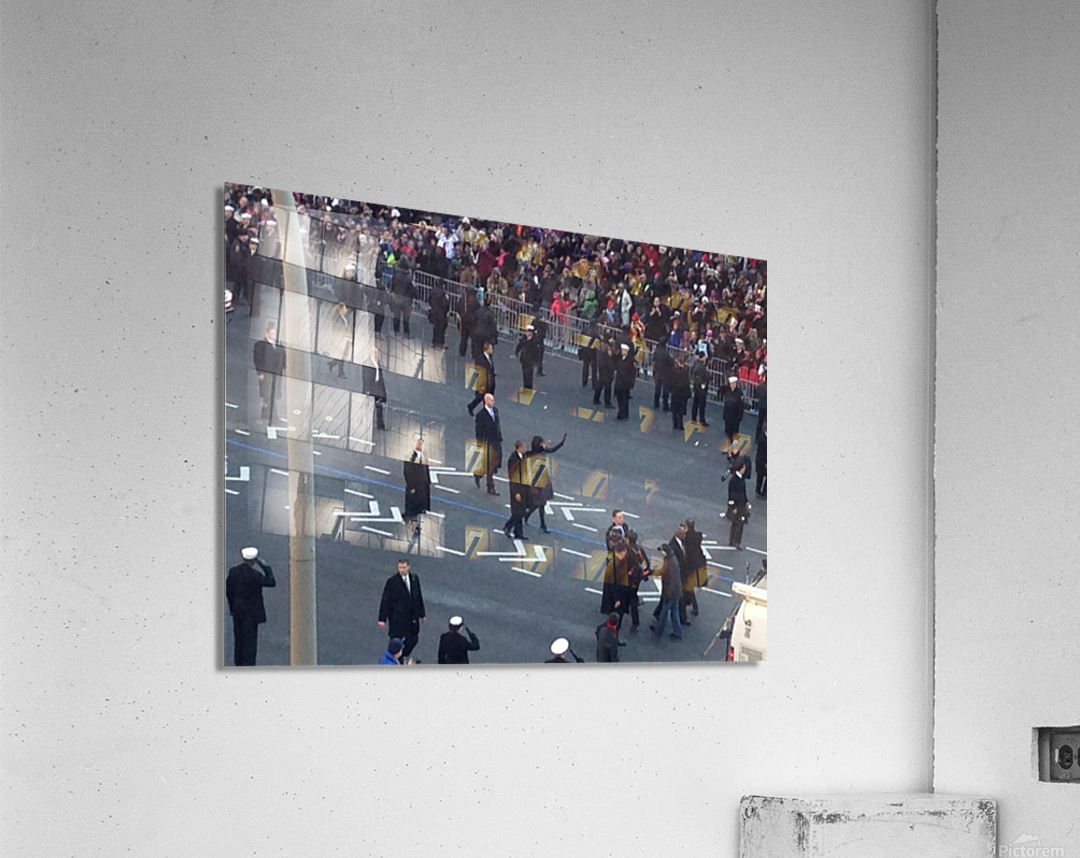 Barack & Michelle Obama Inaguration Walk 2013 -2 Acrylic Print