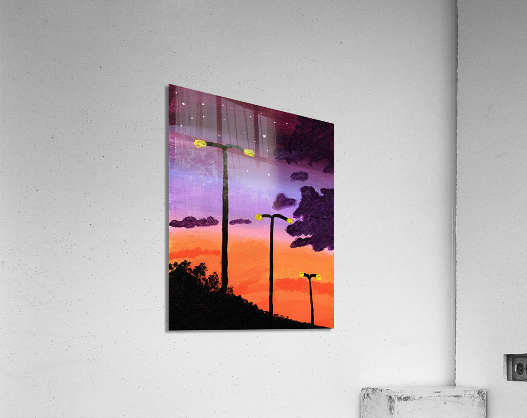 Night Lights and The Horizon Acrylic Print