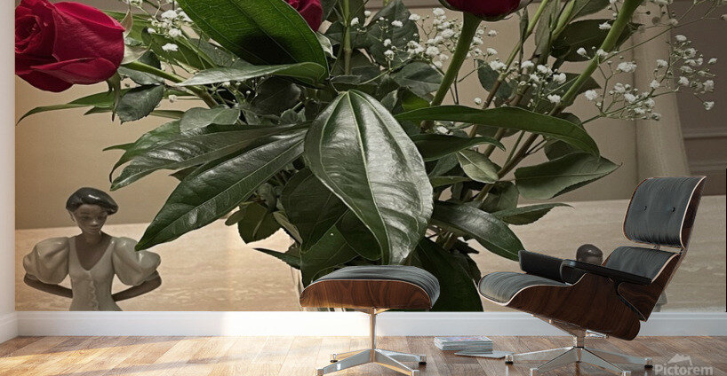 Dinner Table Roses Wall Murals