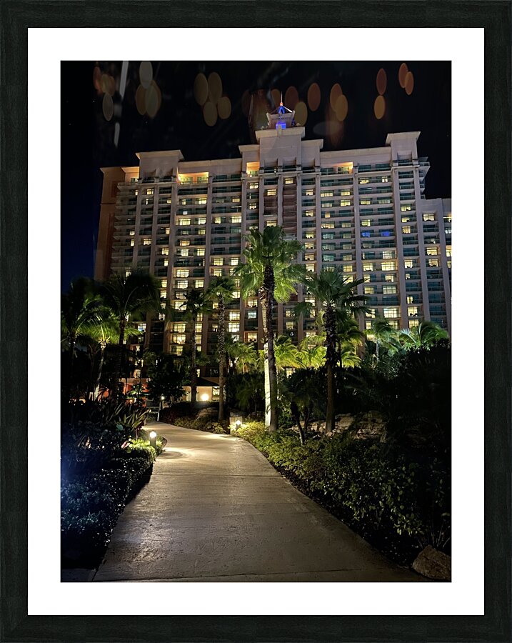 Bahamas Resort at Night Picture Frame print