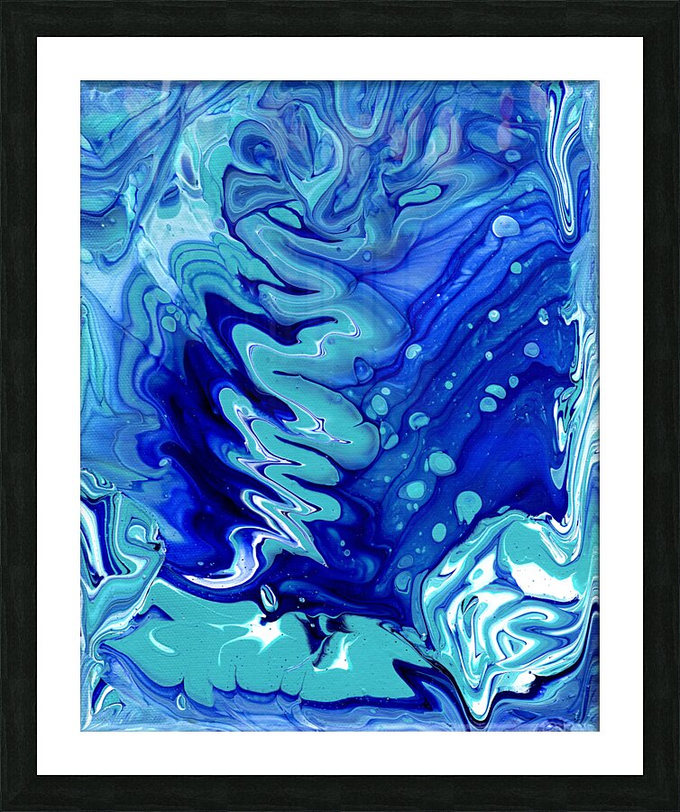 Abstract Blue Picture Frame print