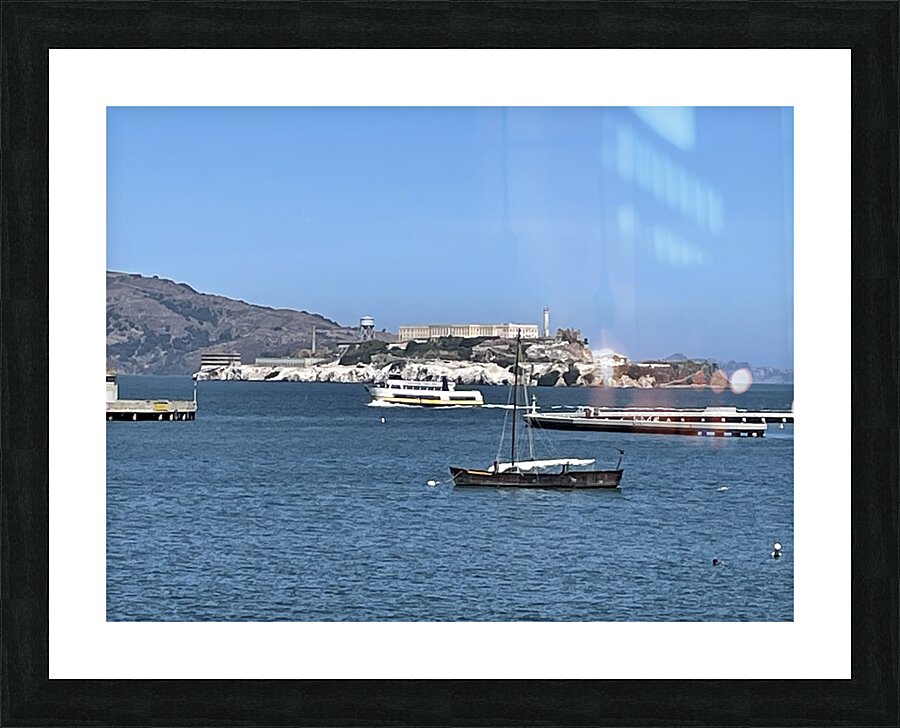 Alcatraz the Boats & The Bay Picture Frame print