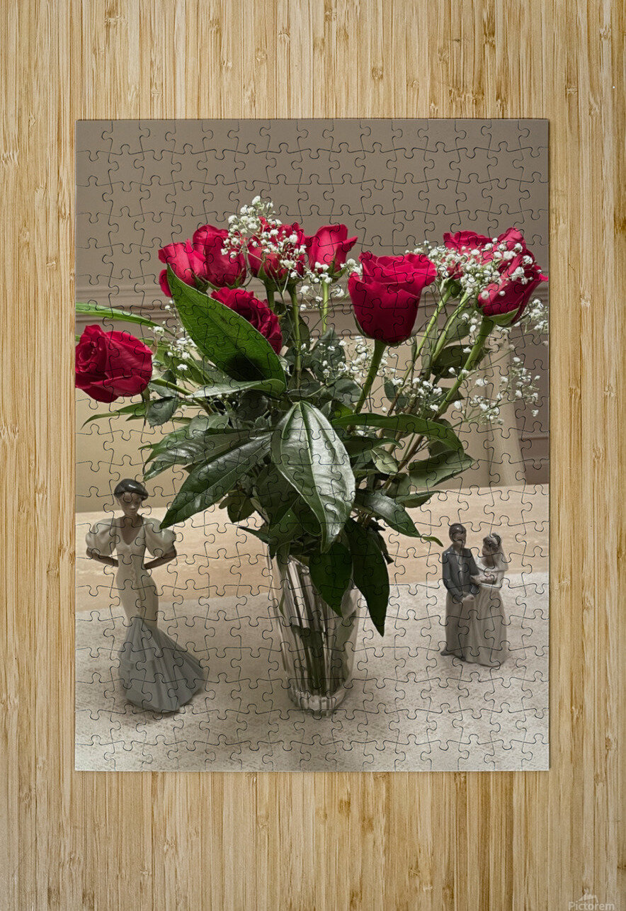 Dinner Table Roses mouserack Puzzle printing
