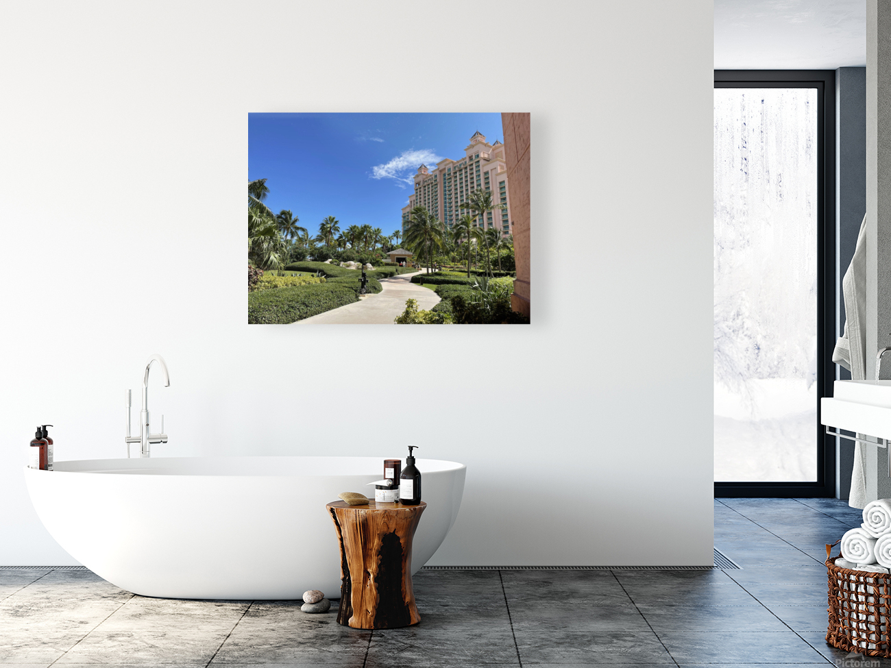 Bahamas Resort During The Day Reproduction