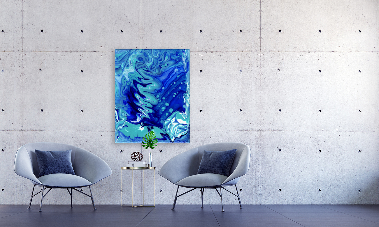 Abstract Blue Reproduction