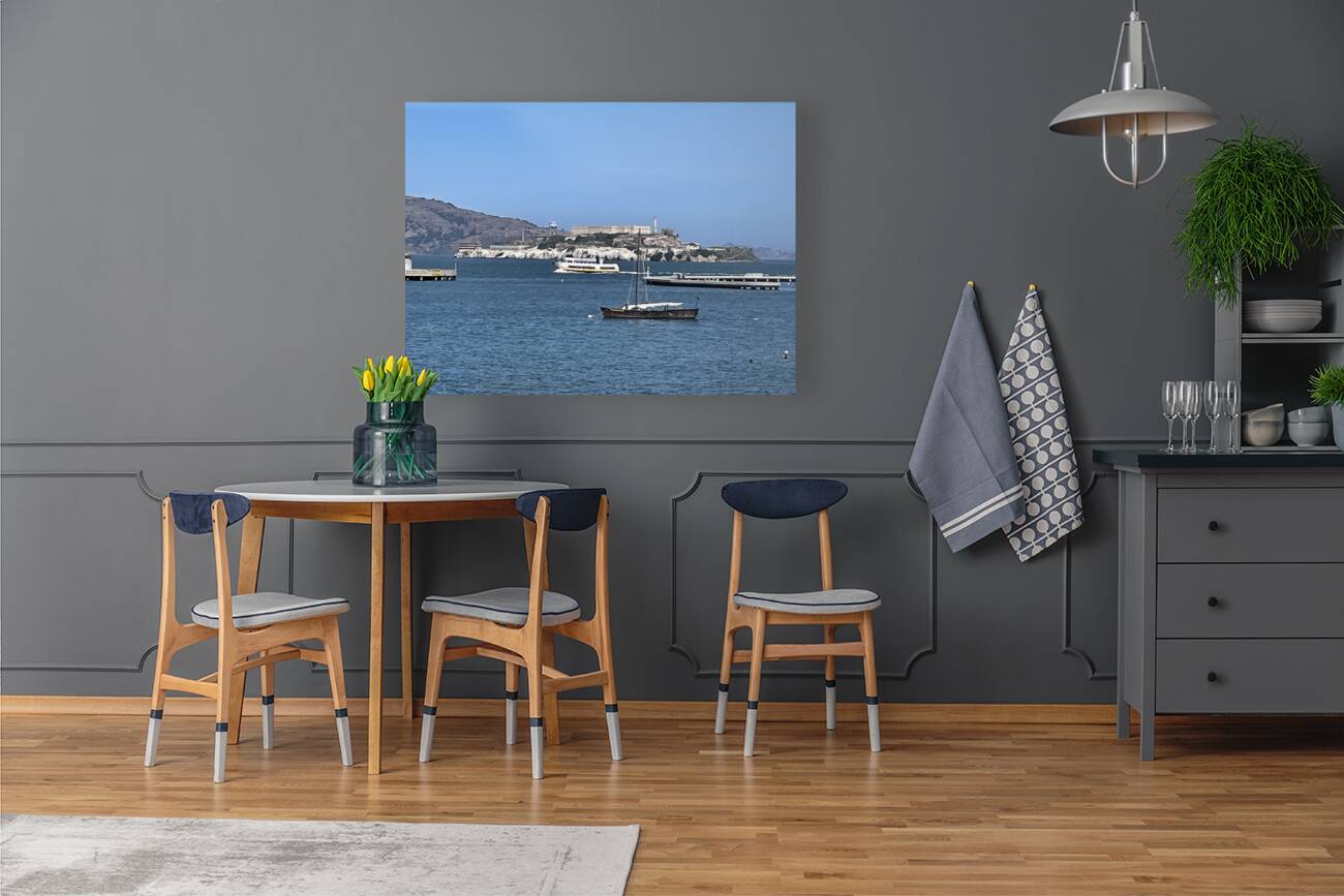 Alcatraz the Boats & The Bay Reproduction