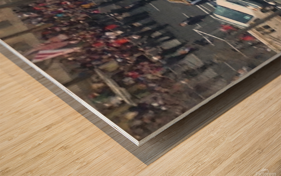 Barack & Michelle Obama Inaguration Walk 2013 -1 Wood print