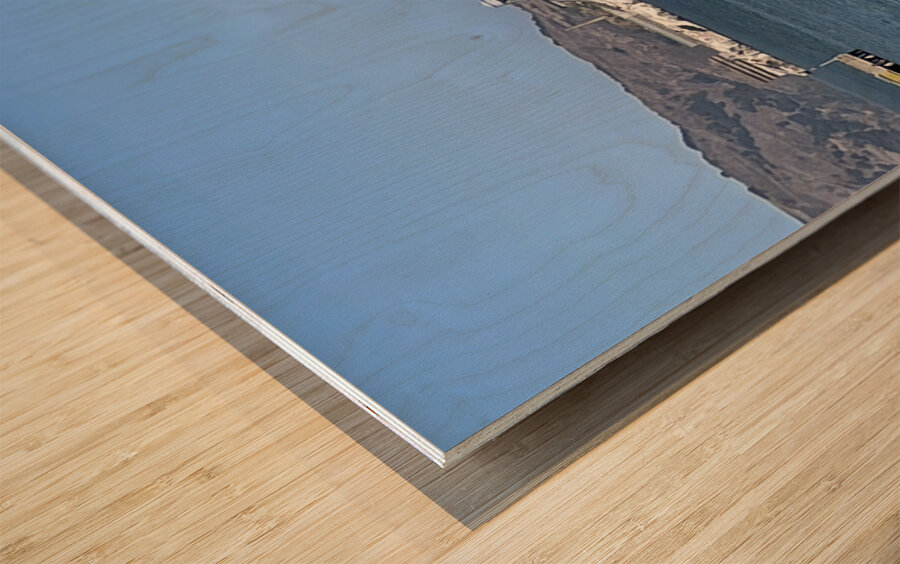 Alcatraz the Boats & The Bay Wood print