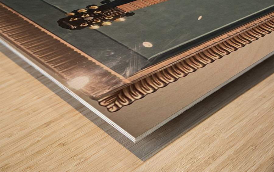 The Autographed Guitar Wood print